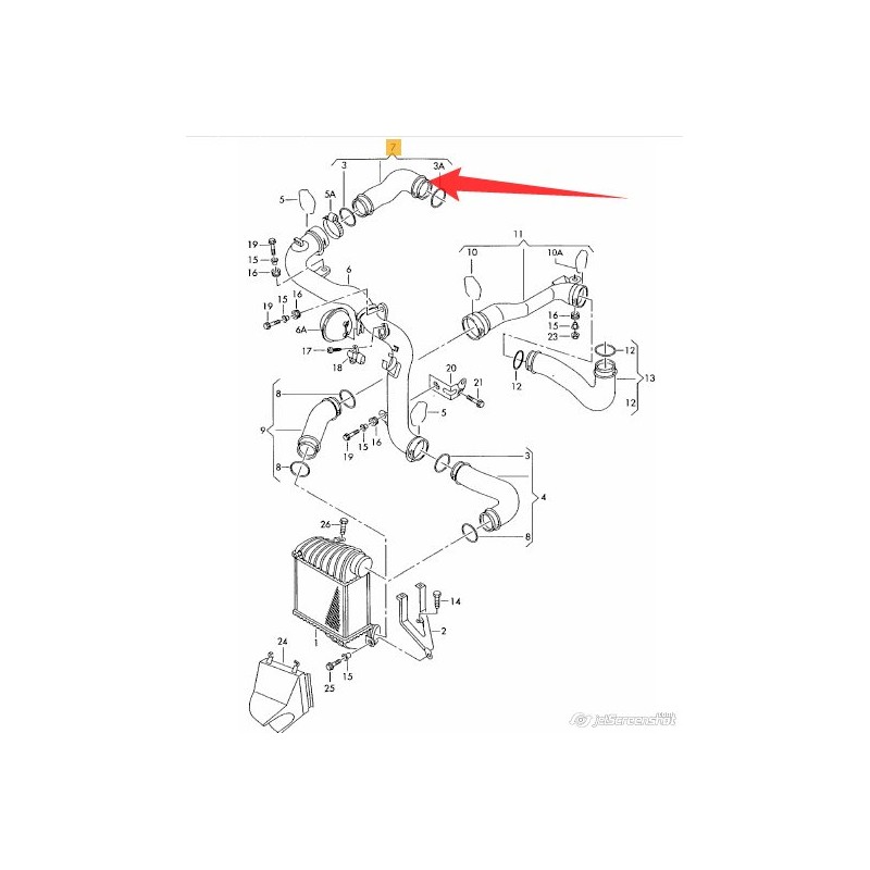 URTUN INTERCOOLER GOLF IV ASZ Quartzauto.ro