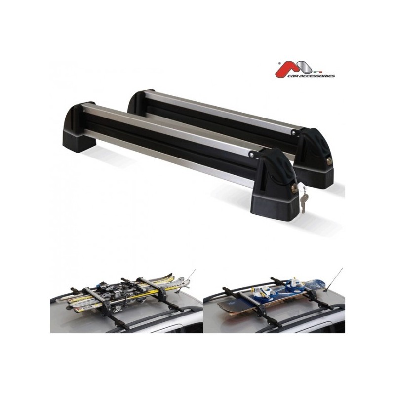 SUPORT SCHI SNOWBOARD MENABO WHITE BEAR 4 CU PRINDERE PE BARE TRANSVERSALE